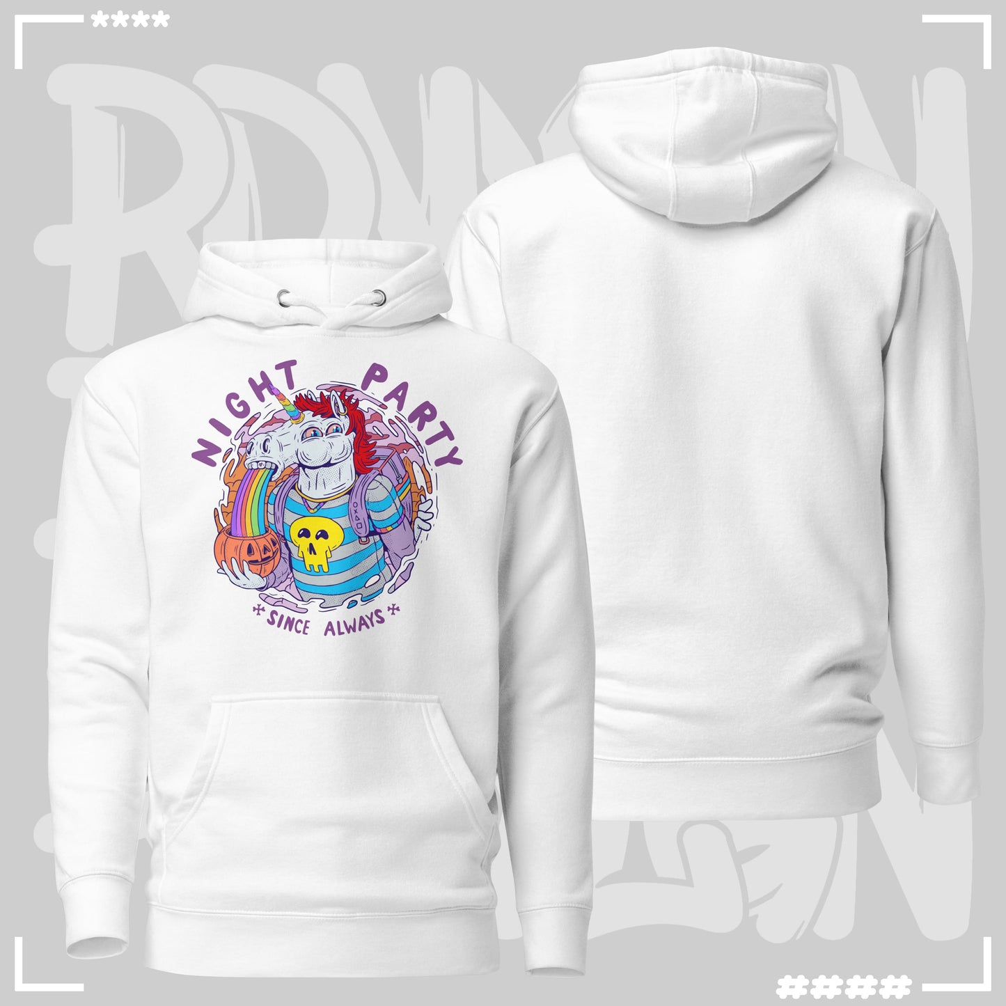 Hoodie – Punicorn Weiß Hoodie