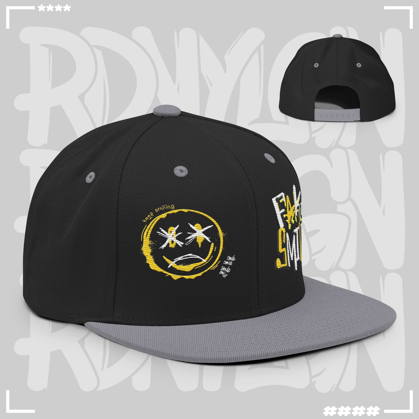 Snapback Cap - Fake Smile Snapback