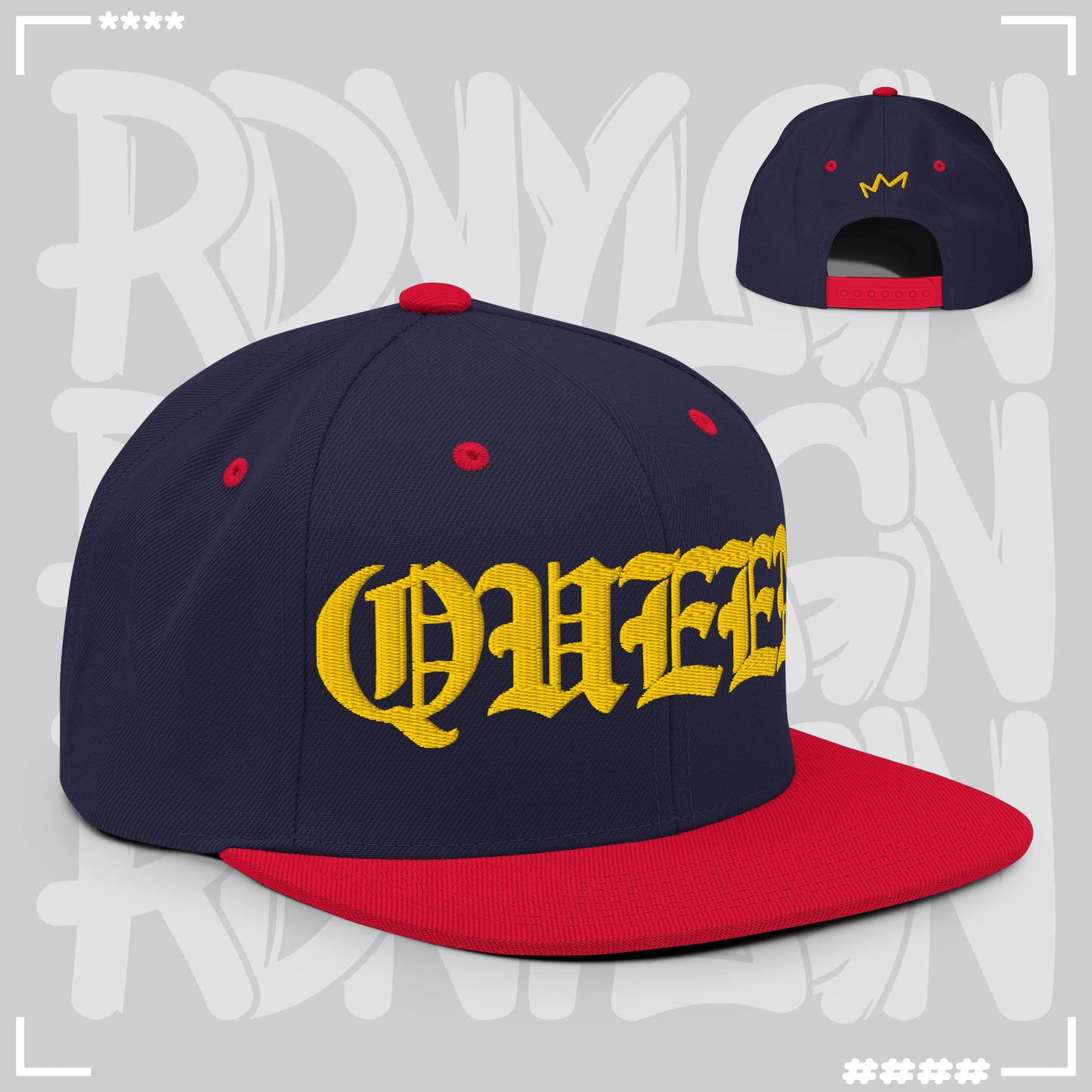Snapback Cap - Queen Navy Rot Snapback
