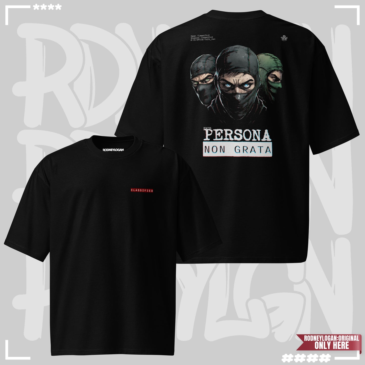 Heavy Oversized T-Shirt - Persona Non Grata Heavy Oversized T-Shirt