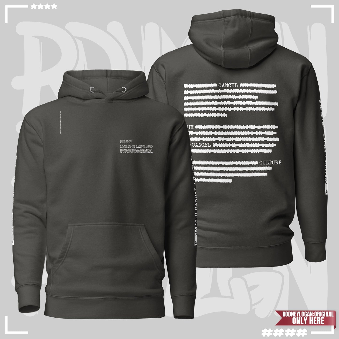 Hoodie - Cancel the Cancel Culture Vintage Schwarz Hoodie