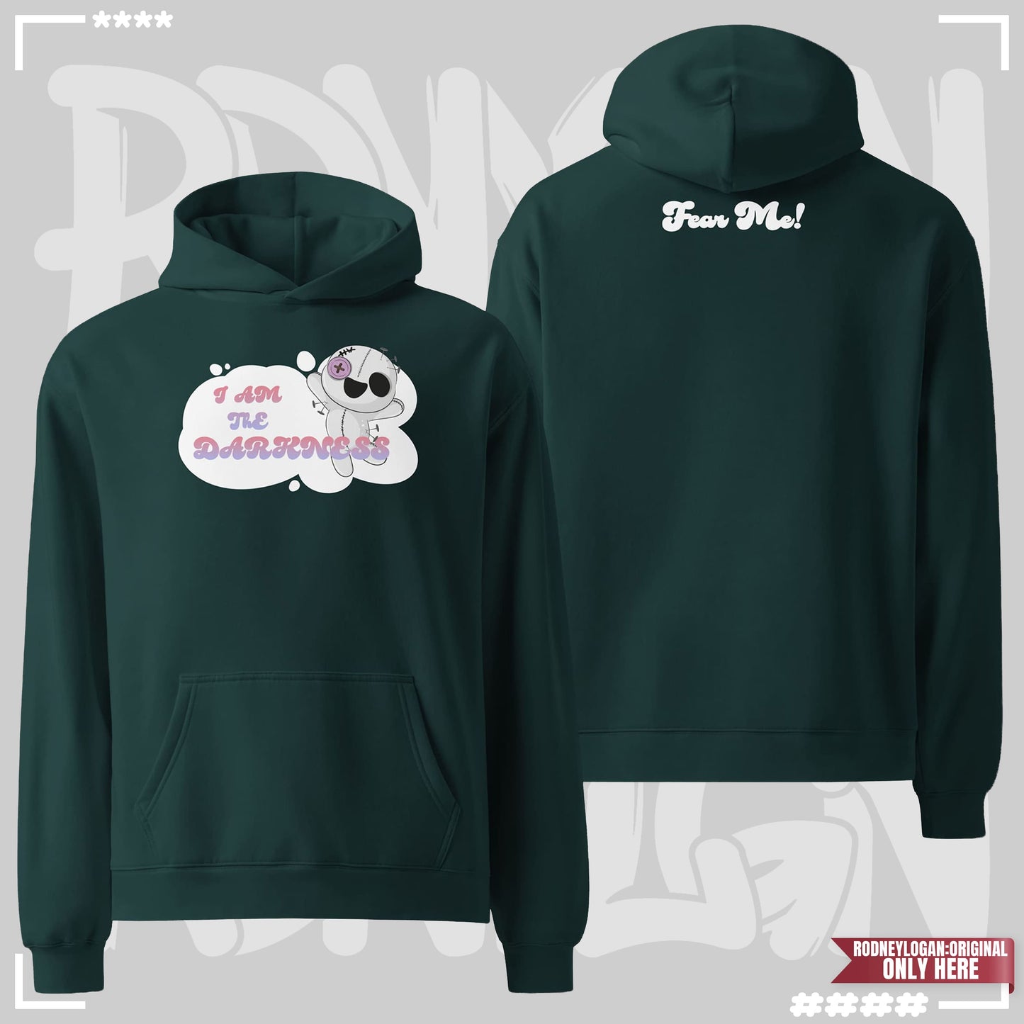 Oversized Hoodie - I am the Darkness Pine Green Oversized Hoodie