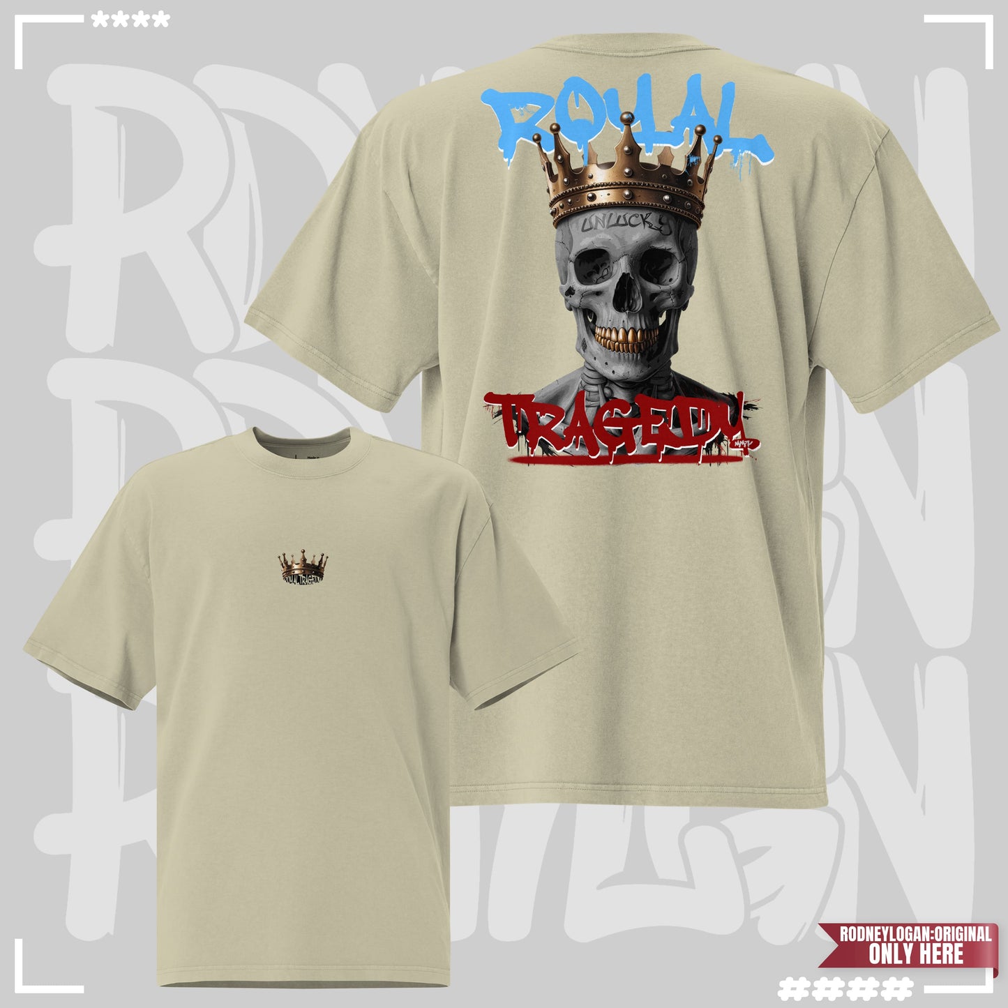 Oversized T-Shirt - Royal Tragedy Faded Eucalyptus Oversized T-Shirt