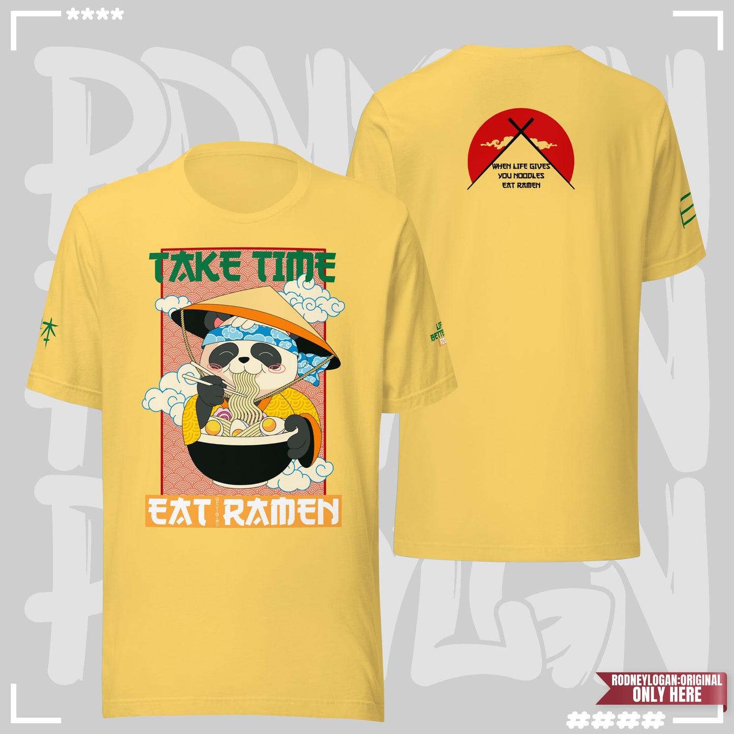 T-Shirt - Take Time, Eat Ramen Gelb T-Shirt