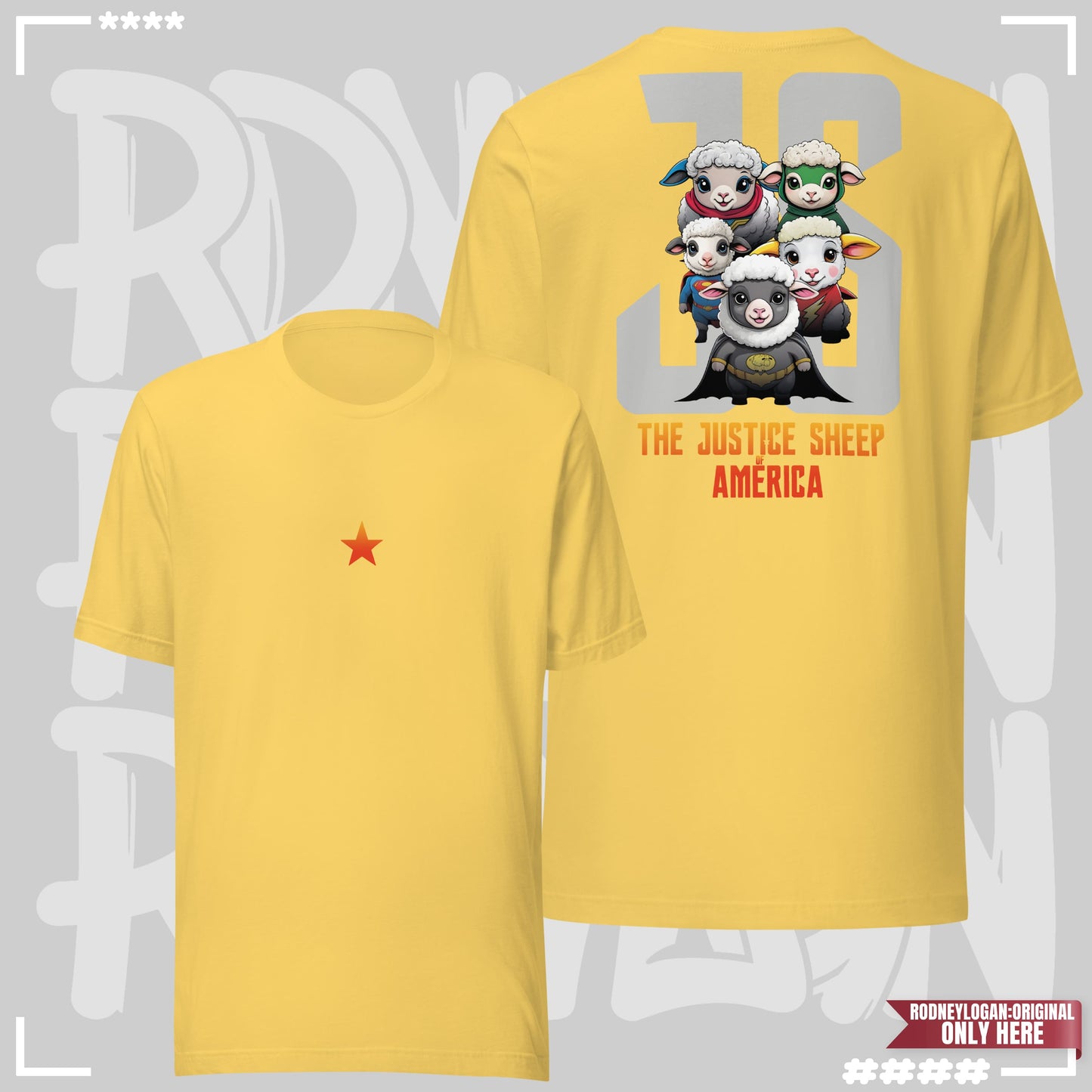 T-Shirt - The Justice Sheep of America Gelb T-Shirt