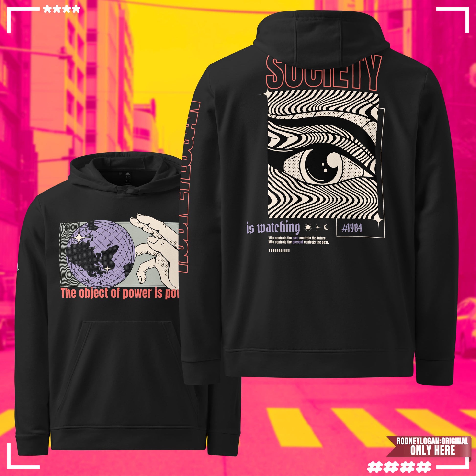 B-Side „1984“ Hoodie — adidas® base Black Hoodie