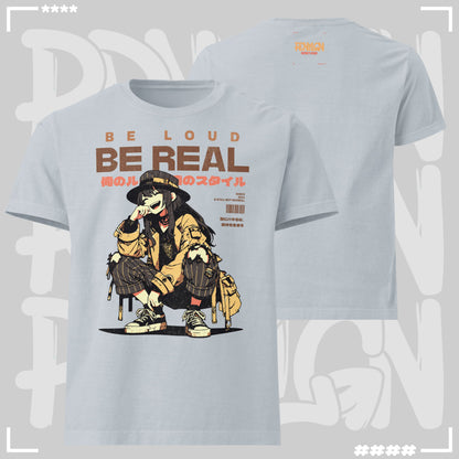 Oversized T-Shirt - Be Real Light Washed Denim Oversized T-Shirt