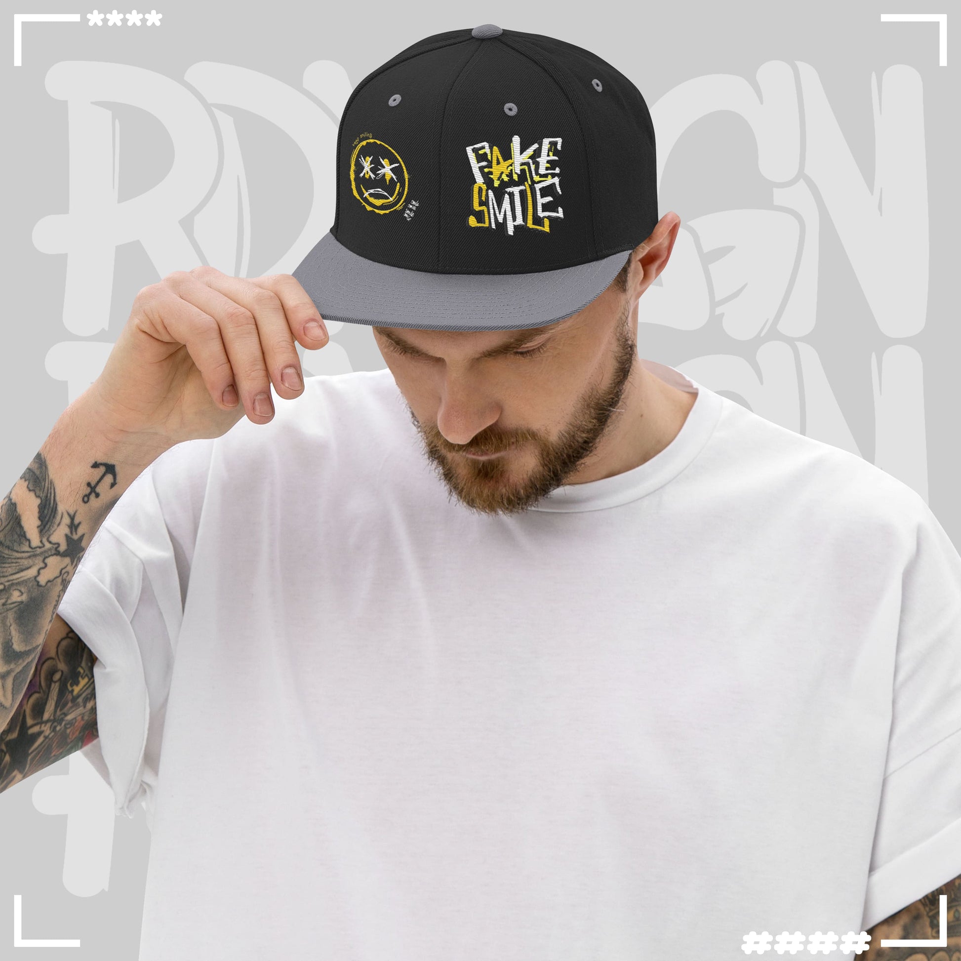 Snapback Cap - Fake Smile Snapback
