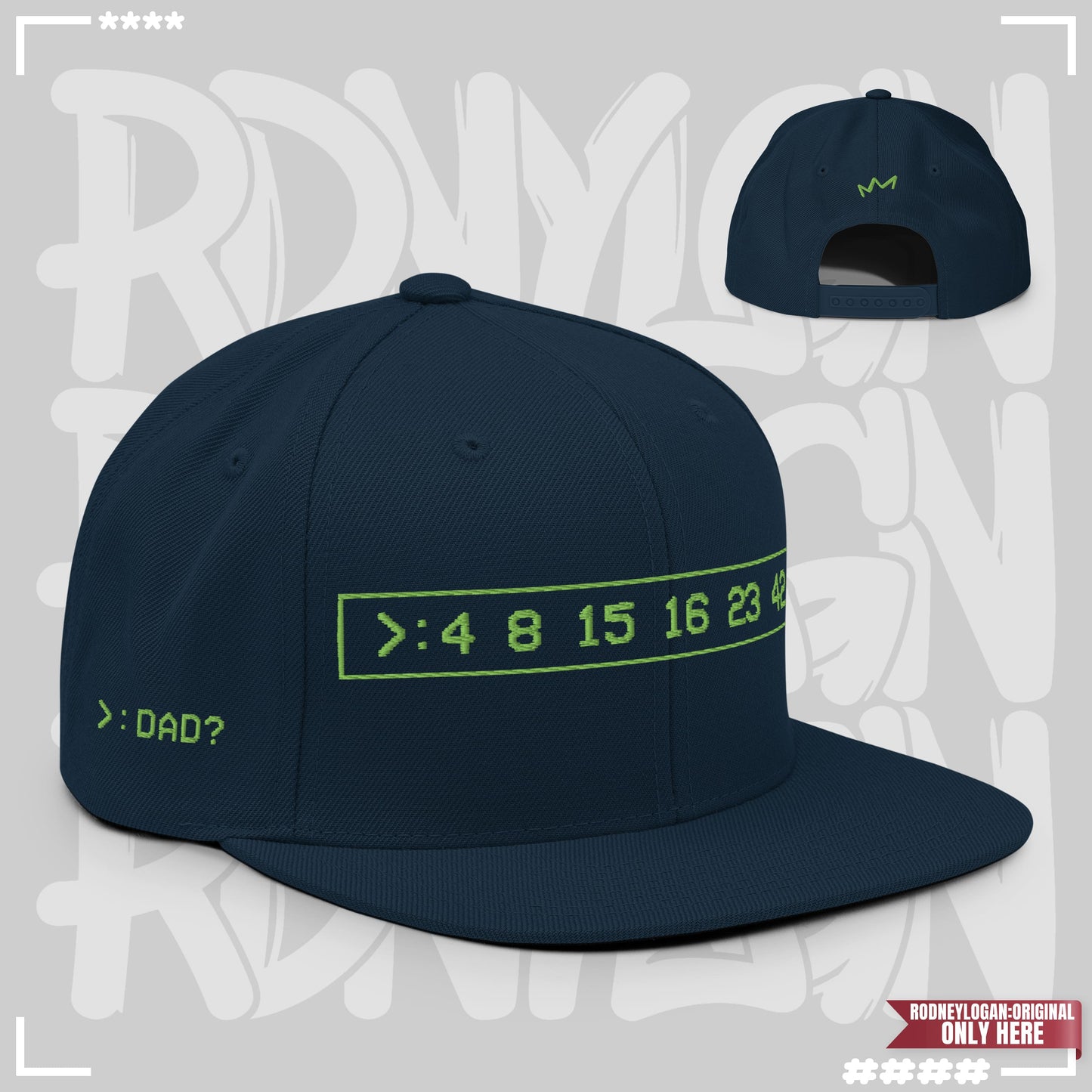 Snapback Cap - The Lost Numbers: 4,8,15,16,23,42 Dark Navy Snapback