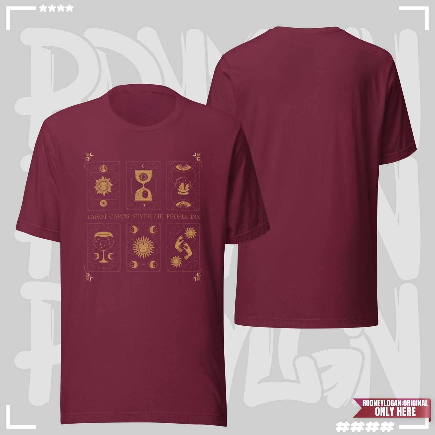 T-Shirt - Tarot Kastanienbraun T-Shirt